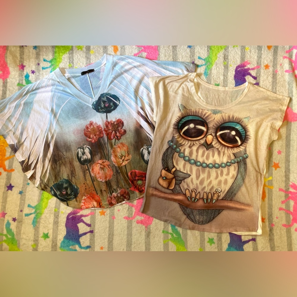 🦉Bundle! 2 Short Sleeved Shirts, size Medium
